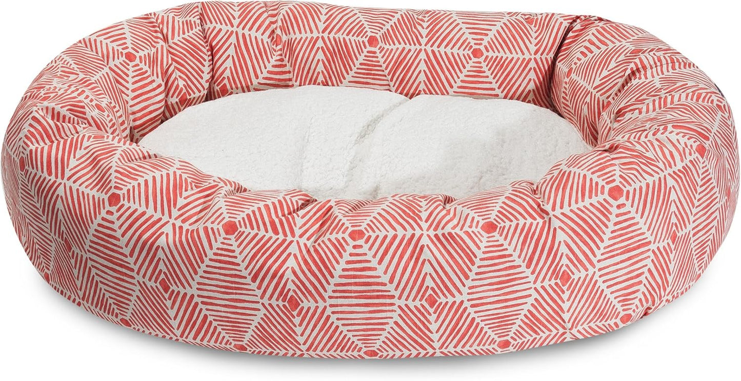 Majestic Pet 24" Charlie Salmon Sherpa Bagel Bed
