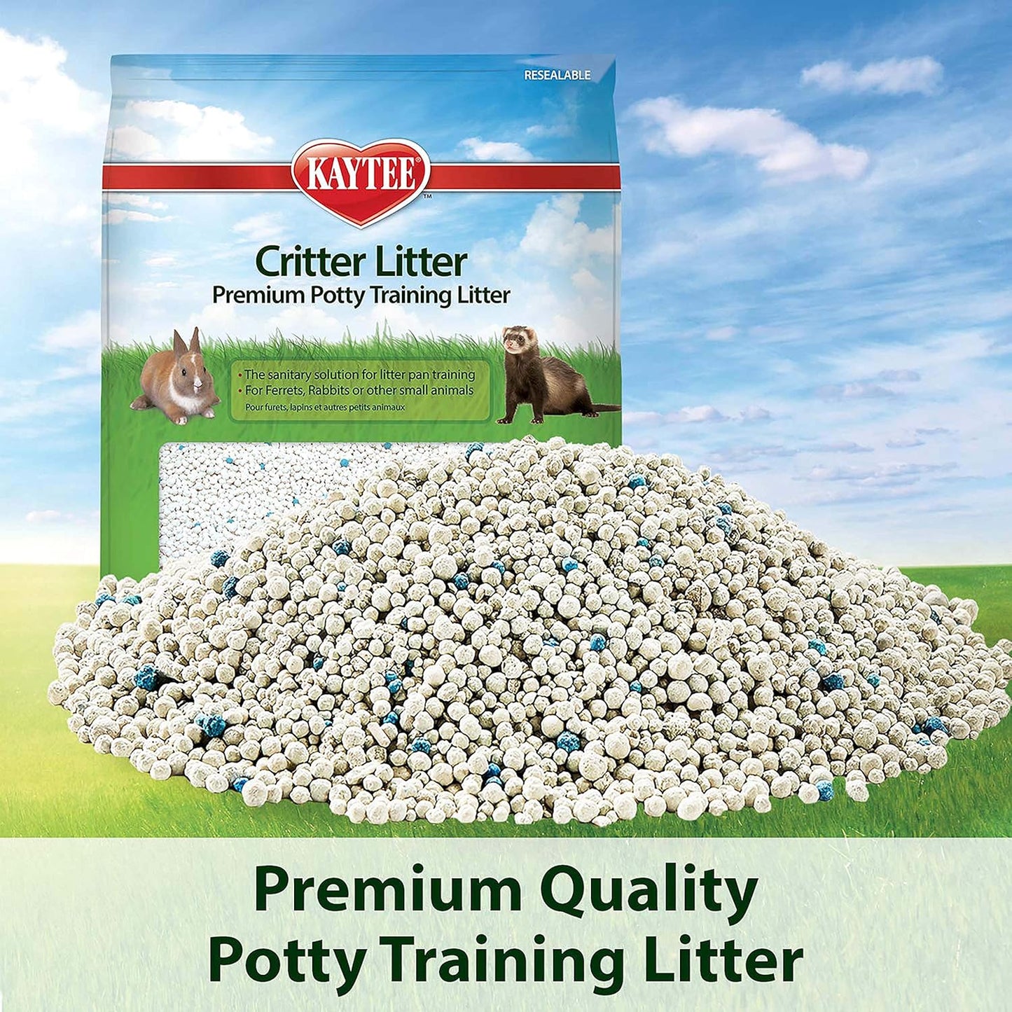 Kaytee Premium Potty Training Critter Litter for Pet Ferrets, Rabbits & Other Small Animals, 8 lb