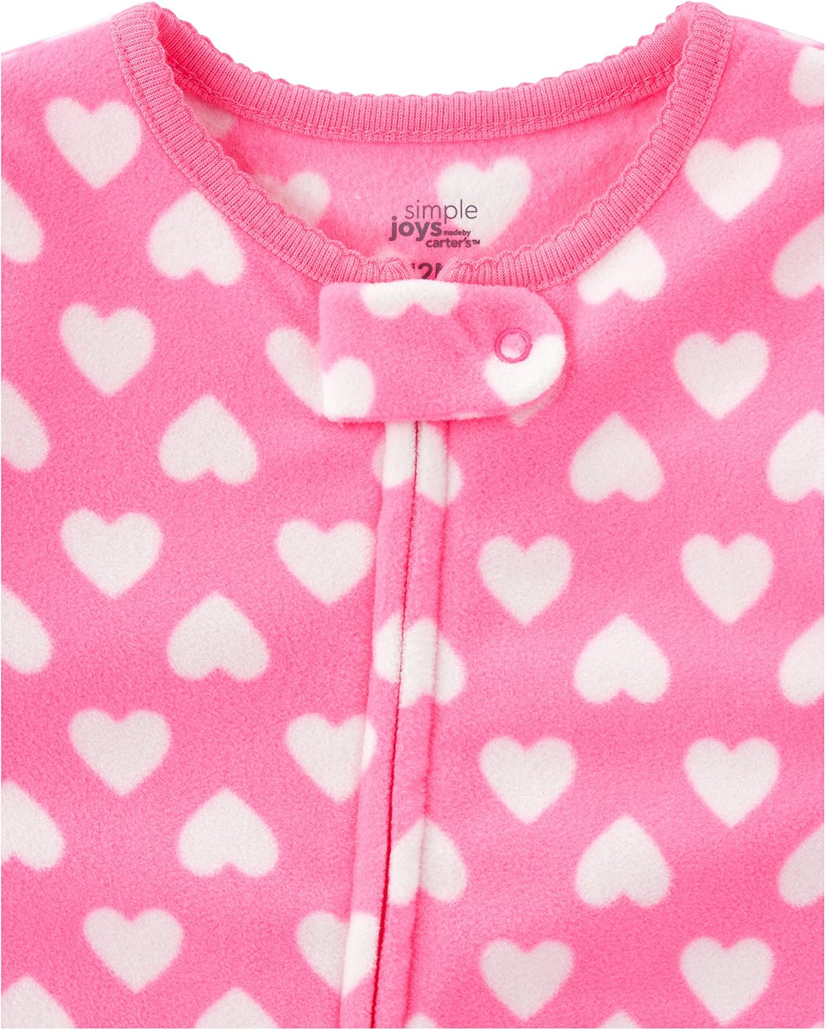 Simple Joys by Carter's girls Loose-Fit Flame Resistant Fleece Footed Pajamas