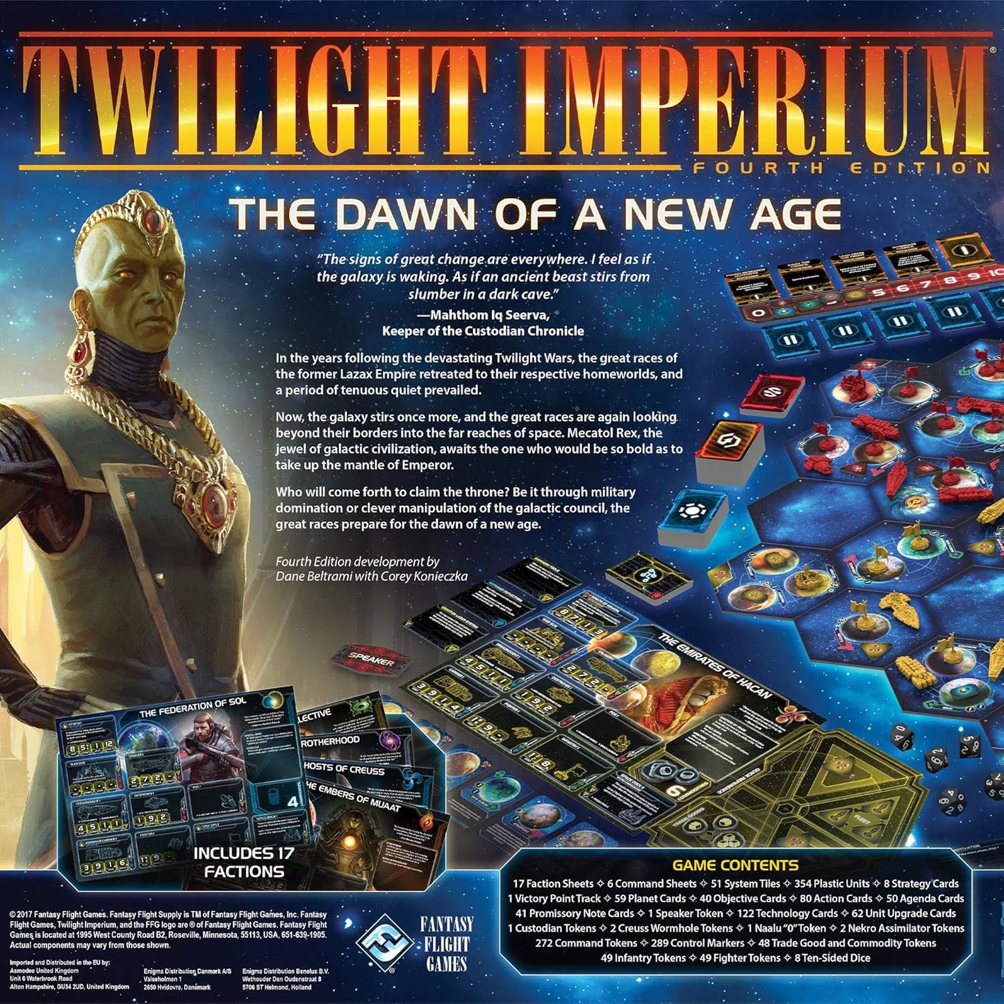 Asmodee Twilight Imperium: 4th Edition Board Game - Epic Galactic Conquest, Sci-Fi Adventure Strategy Game for Kids & Adults, Ages 14+, 3-6 Players, 4-8 Hour Playtime