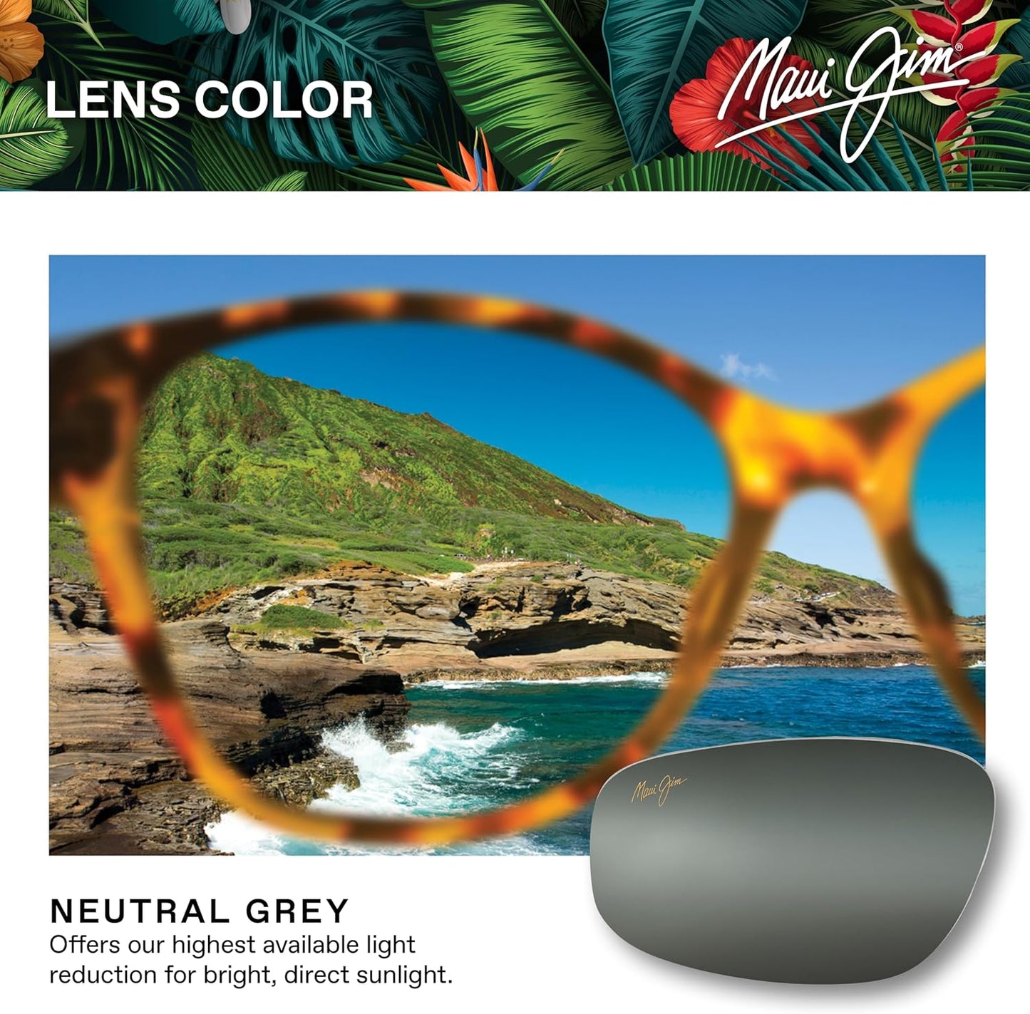 Maui Jim Polarized Men's and Women's Hookipa Rectangular Sunglasses