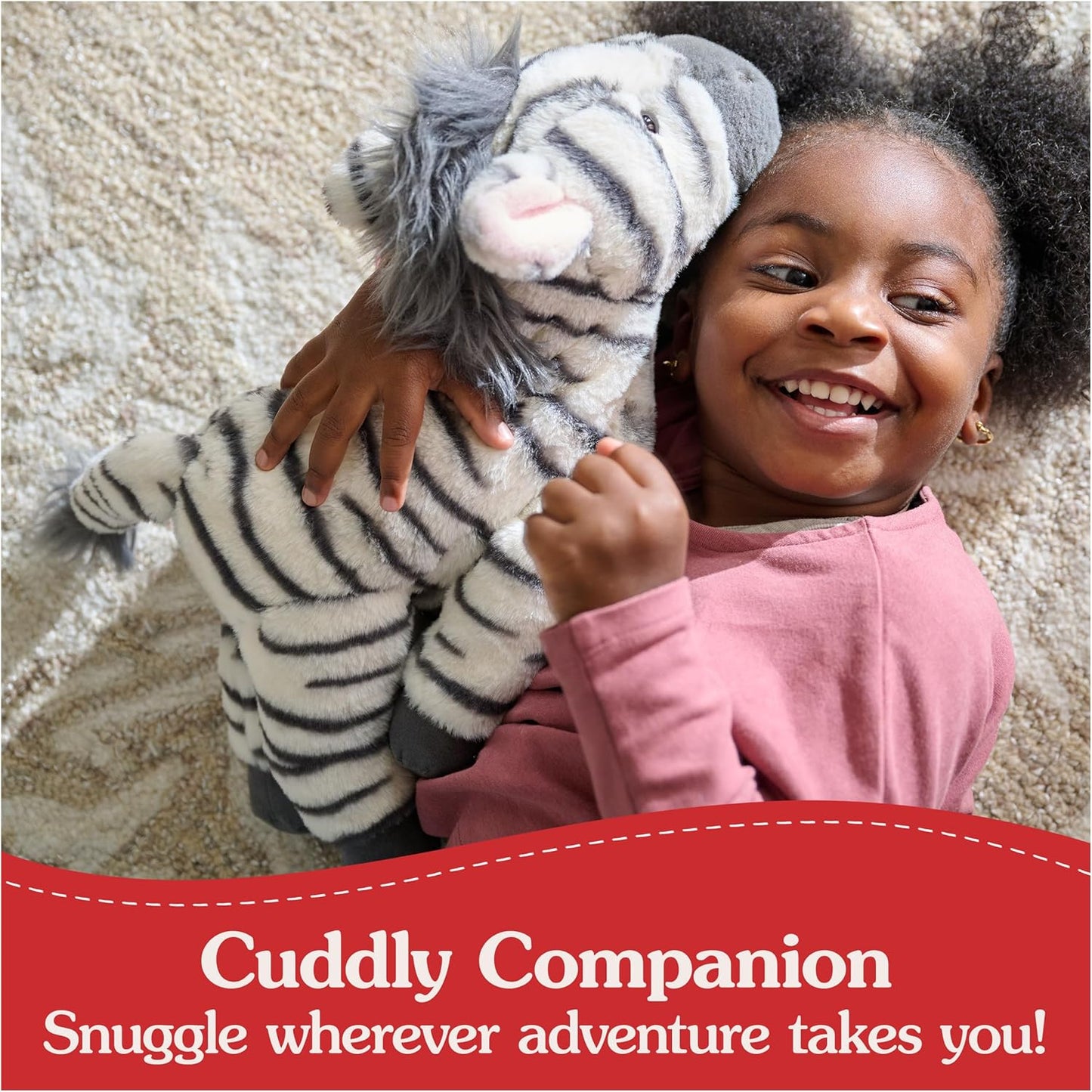 GUND Gemma Zebra Plush, Zebra Stuffed Animal for Ages 1 and Up, Gray/White, 12"