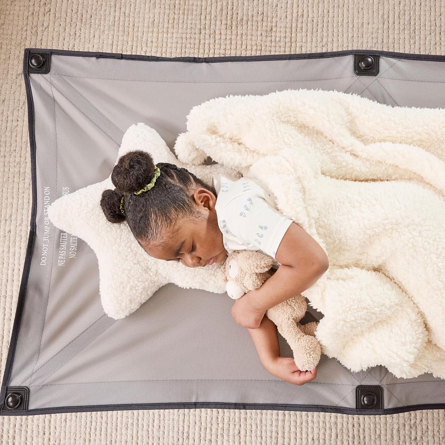 Regalo Extra Long My Cot Portable Toddler Bed - Gray 54x28x12 Inch
