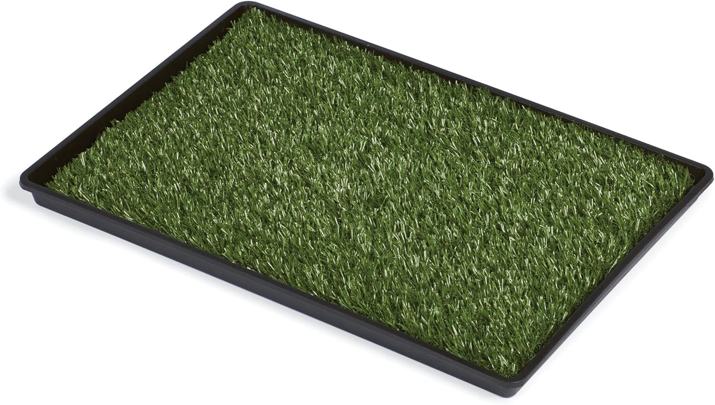 Prevue Pet Products Tinkle Turf Indoor Portable Pee Turf Patch for Dogs - Realistic Grass Potty Pad, Washable Artificial Grass Mat with Draining Tray, for Indoor or Outdoor Use - Medium Dogs