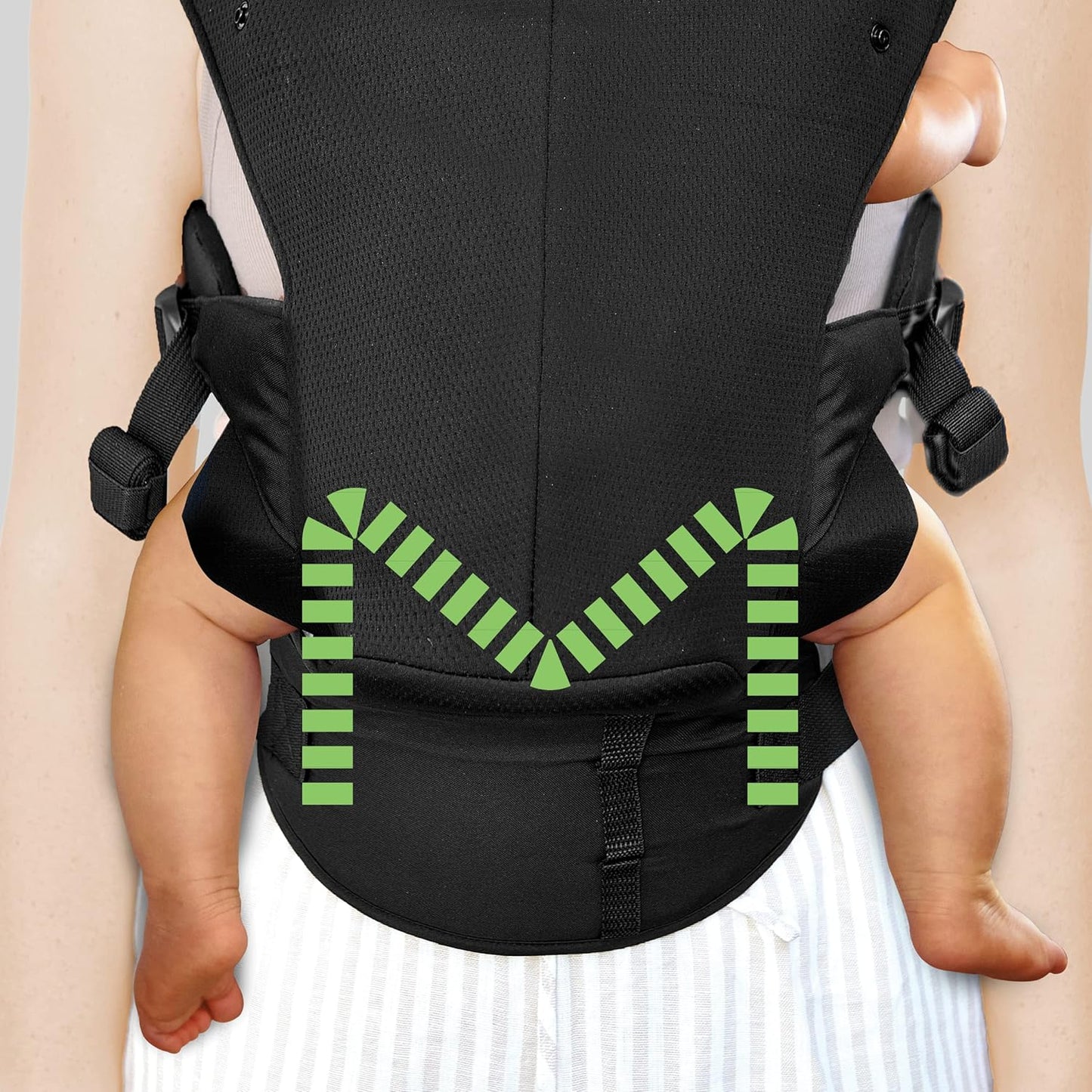 Chicco SnugSupport 4-in-1 Infant Carrier, Front and Back Carry Positions, Infant Backpack, Baby Carrier Newborn to Toddler, for Infants 7.5-33 lbs., Black/Black