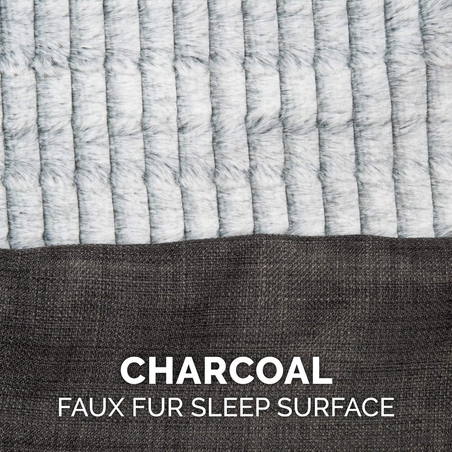 Furhaven Dog Bed Sofa Charcoal, Large W/Same Size Waterproof Liner