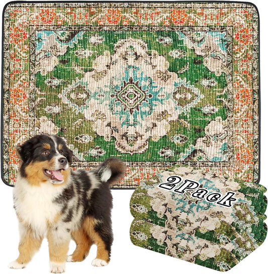 Thicken Washable Pee Pads for Dogs, 2 Pack Waterproof Reusable Pee Pads for Dogs，36"x48" Super Absorbent Leakproof Dog Pads, Non-Slip Potty Pads for Floor, Crate, Couch, Whelping Pads Pet Supplies