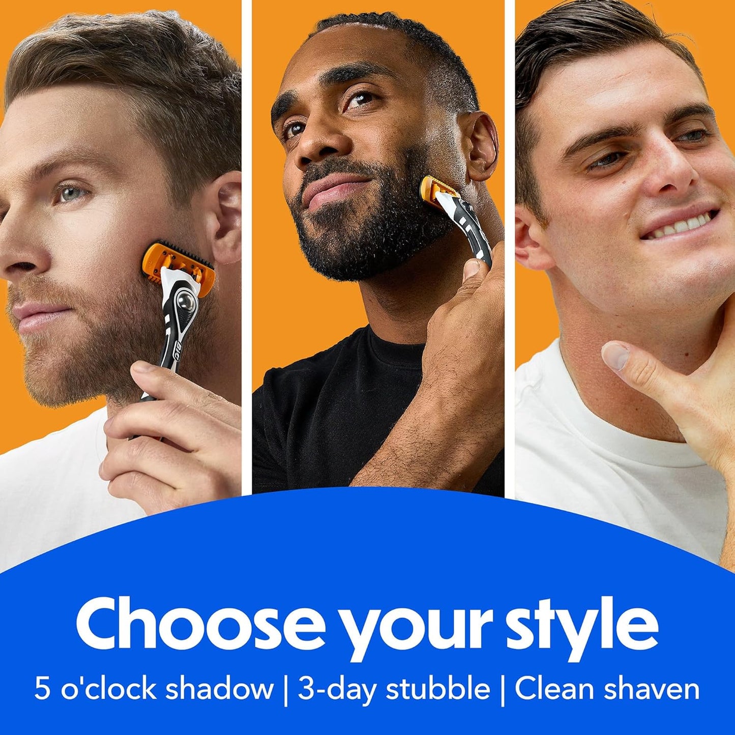 BIC Flex 5 Trim and Shave Men's Grooming Kit, 1 Handle, 3 Razor Cartridges, 6 Trimmers, Travel Essentials for Spring Break