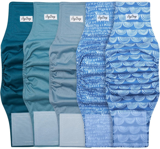 Reusable Dog Belly Bands for Male Dogs Diapers,5 Pack Premium Washable Dog Diapers Male Doggie Nappies Wrap,L