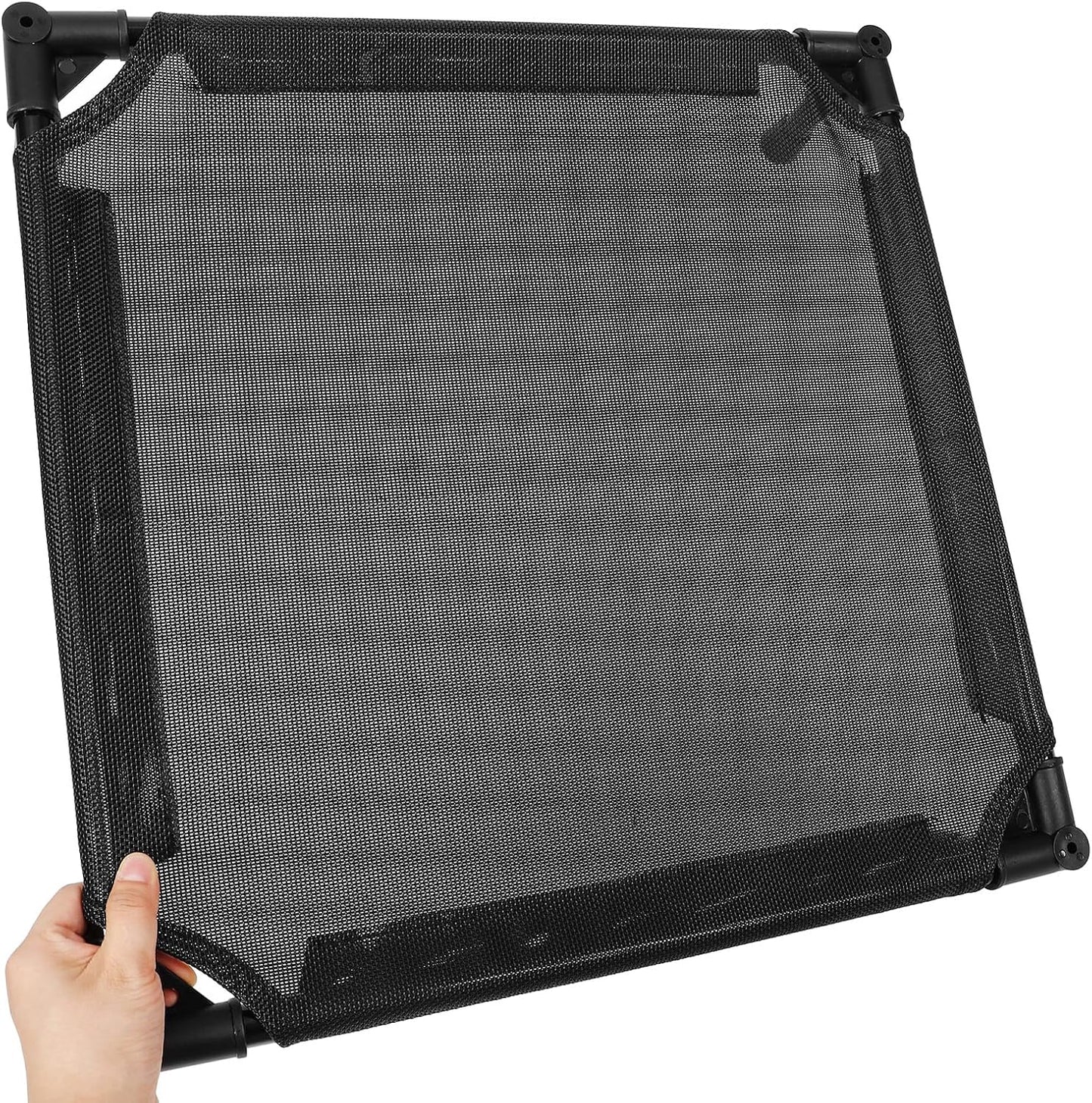 FAVOMOTO Elevated Dog Bed Small 50x50x12cm Breathable Mesh Cooling Pet Bed Removable Washable Outdoor Cot for Small Dogs to 15lbs Camping