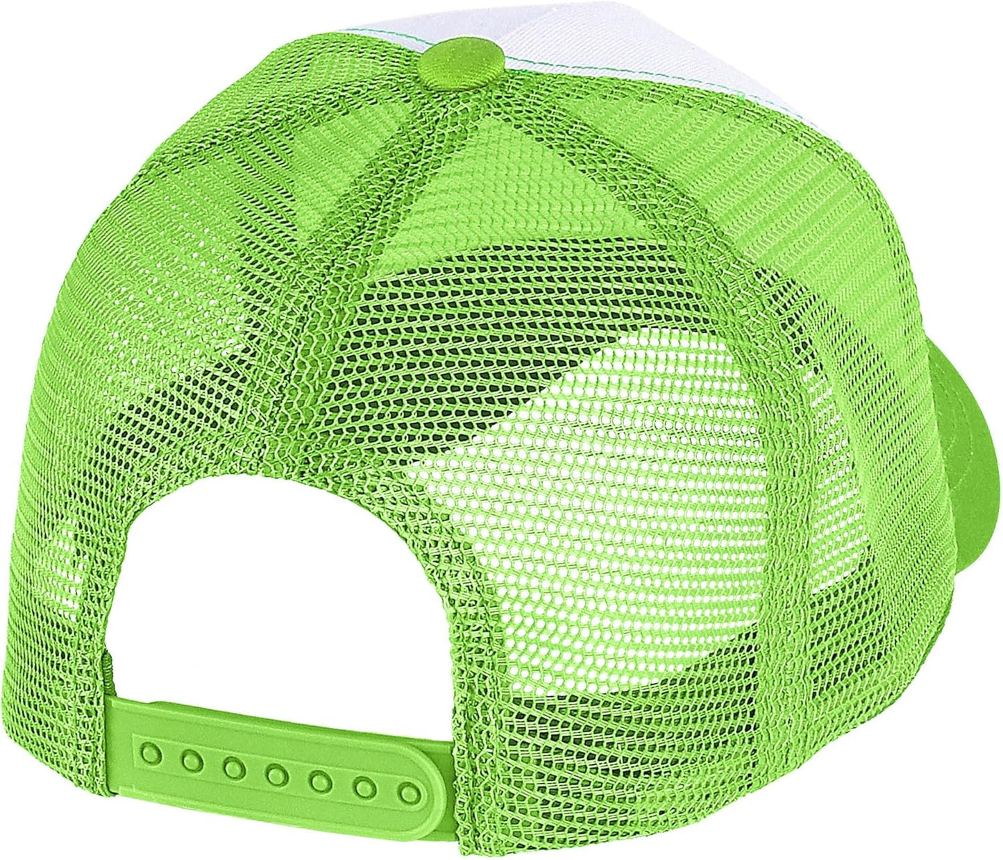 Falari 5-Panel Mesh Baseball Cap, Trucker Hat, Structured Plain Design, Cotton, Adjustable Size