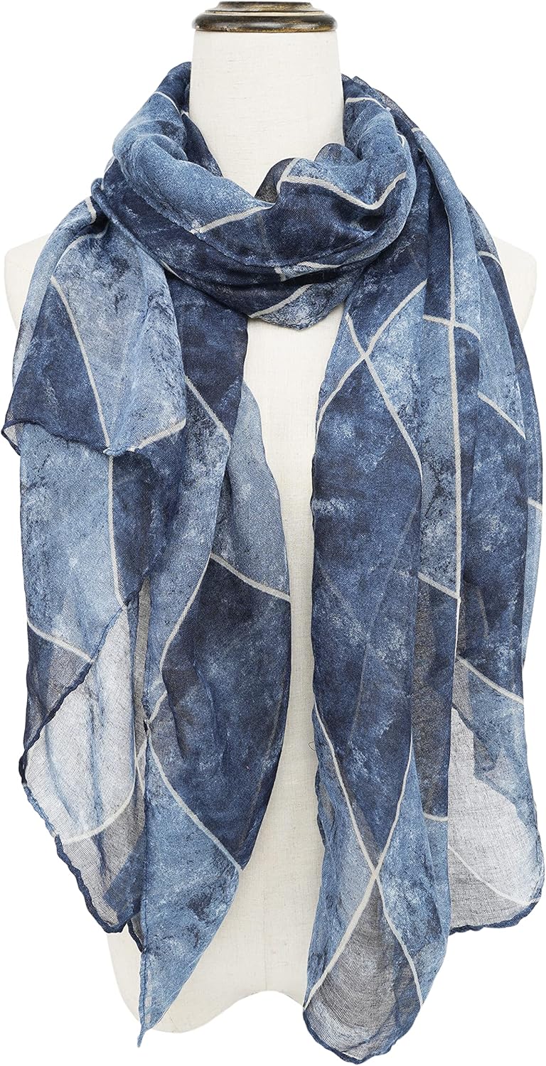 YOUR SMILE Ladies/Women's Lightweight Floral Print/Solid Color mixture Shawl Scarf For Spring Summer season