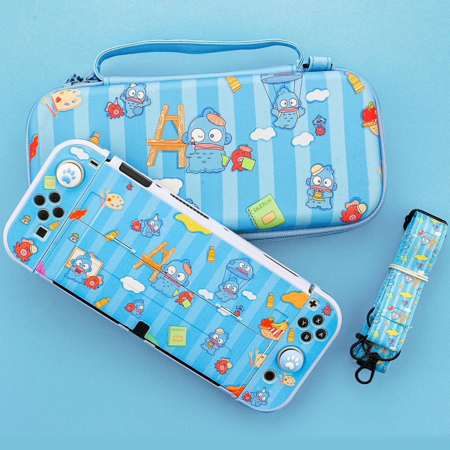 HYPERCASE Switch OLED Carrying Case (Blue Fish)