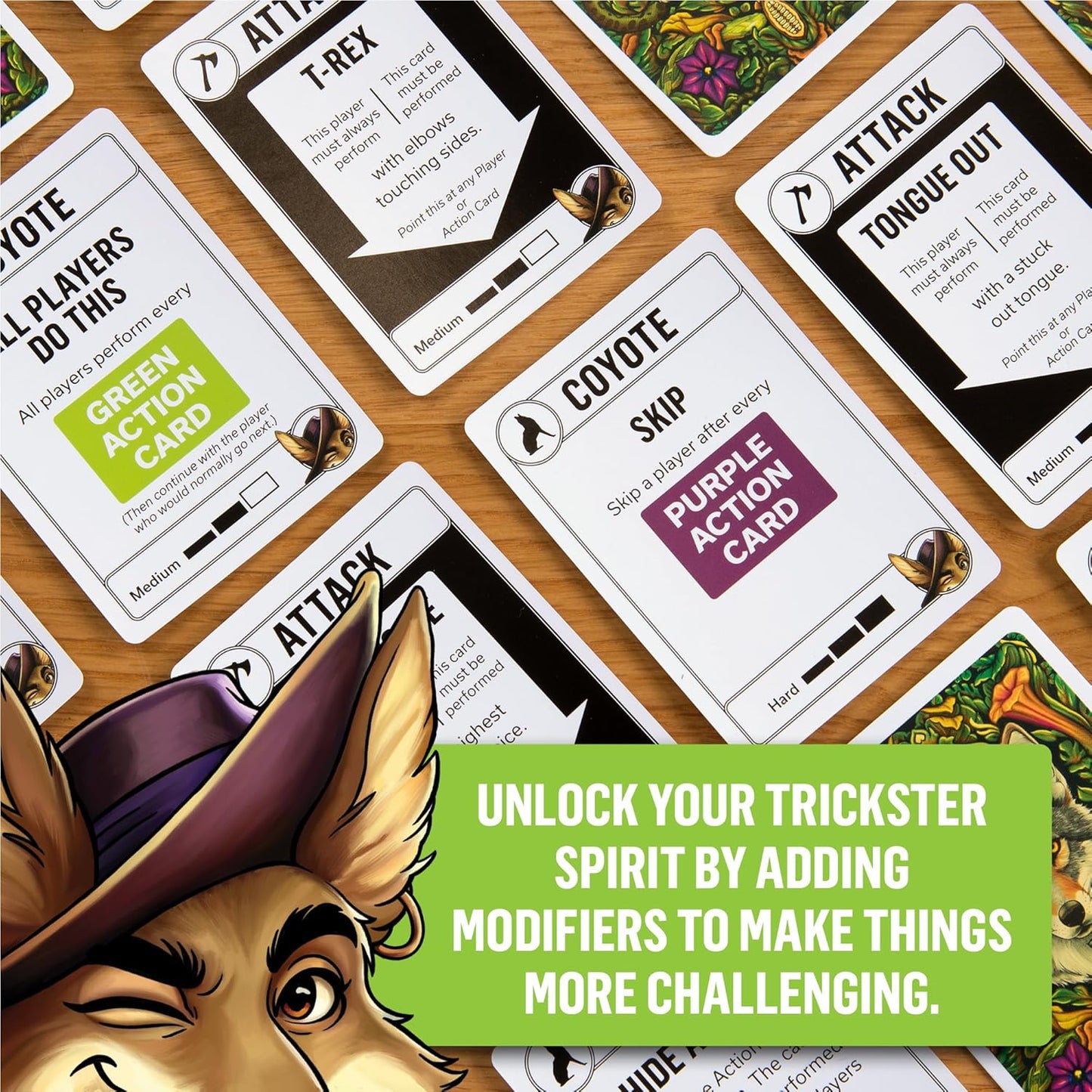 Exploding Kittens Coyote Created by Tim Ferriss | Perfect for Family Fun, Game Night, and Travel | 3-8 Players, 10 Mins, Ages 10 and Up