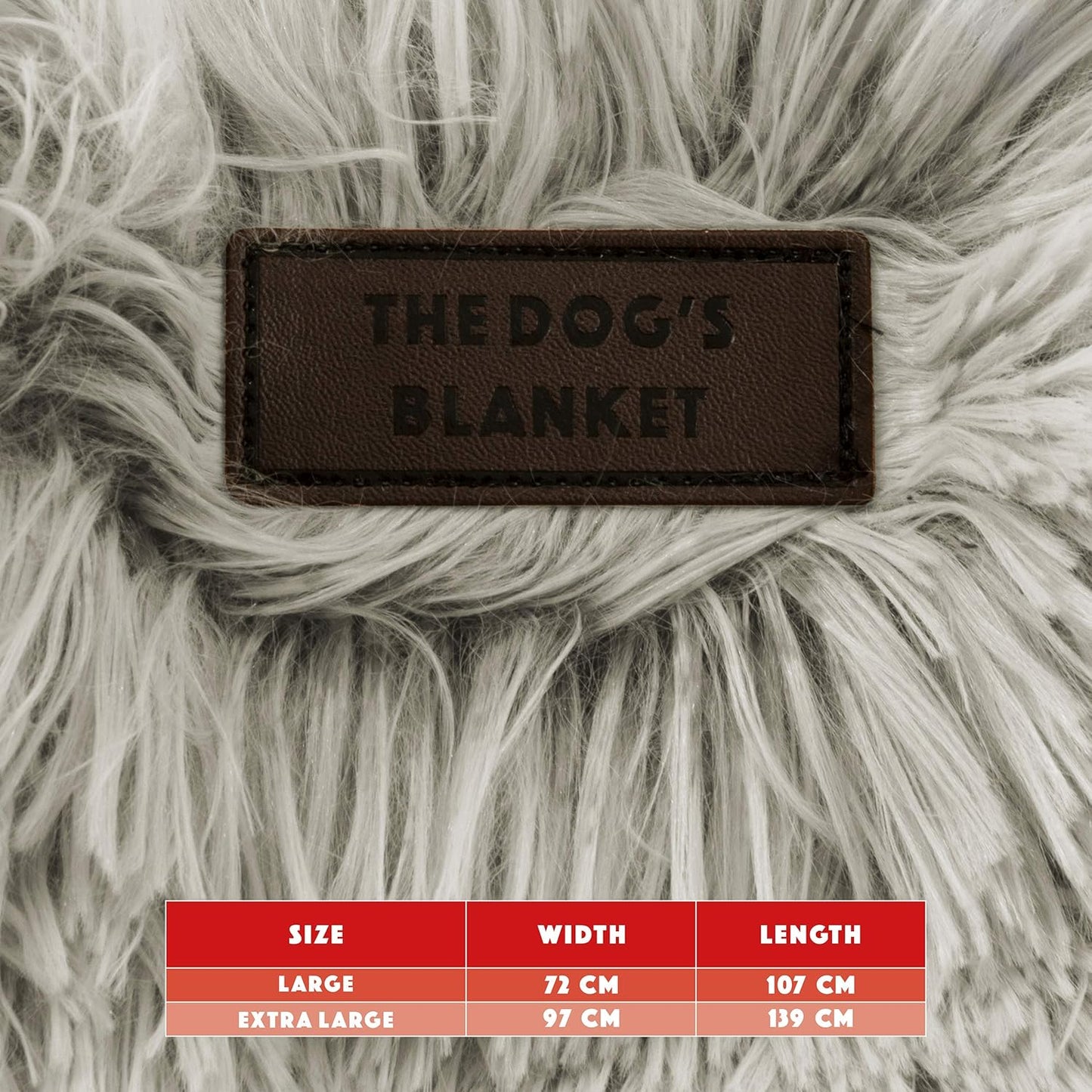 The Dog’s Blanket – Faux Fur Dog Blanket, Silver Grey, Large, 28x42