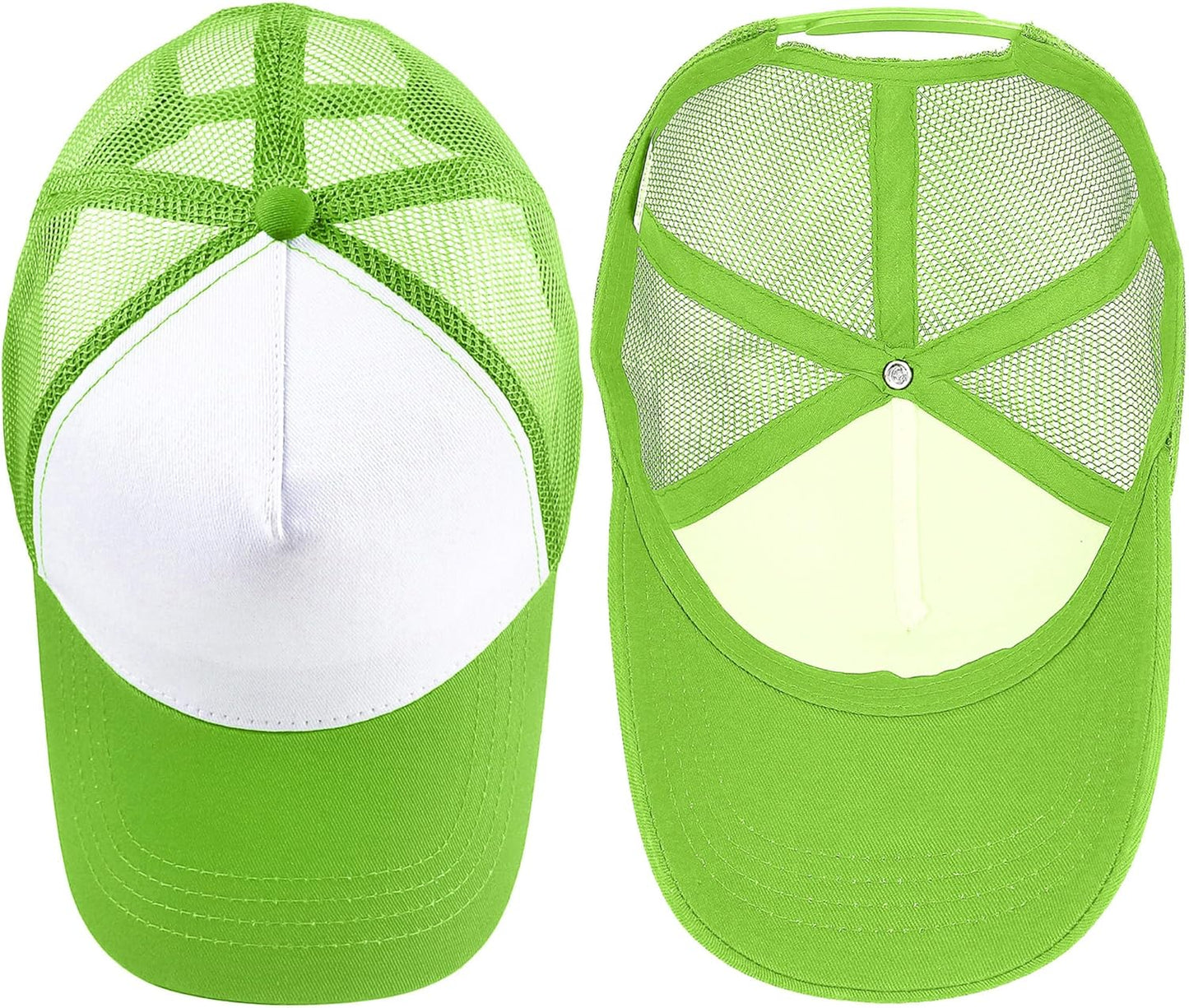 Falari 5-Panel Mesh Baseball Cap, Trucker Hat, Structured Plain Design, Cotton, Adjustable Size