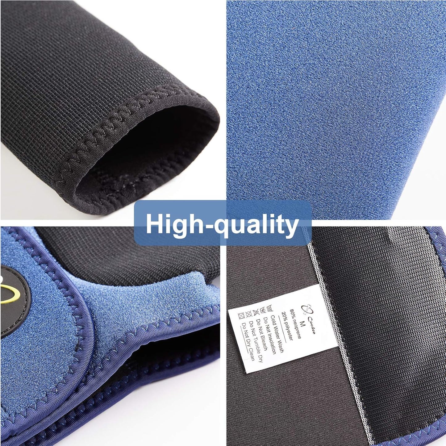 Coodeo Dog Recovery Suit, Cone Collar Alternative, Abrasion Resistant Dog Recovery Sleeve, Washable 2.5mm Thick and Waterproof, Pet Wounds Prevent Licking, Bite, Keep Dry（Blue，L