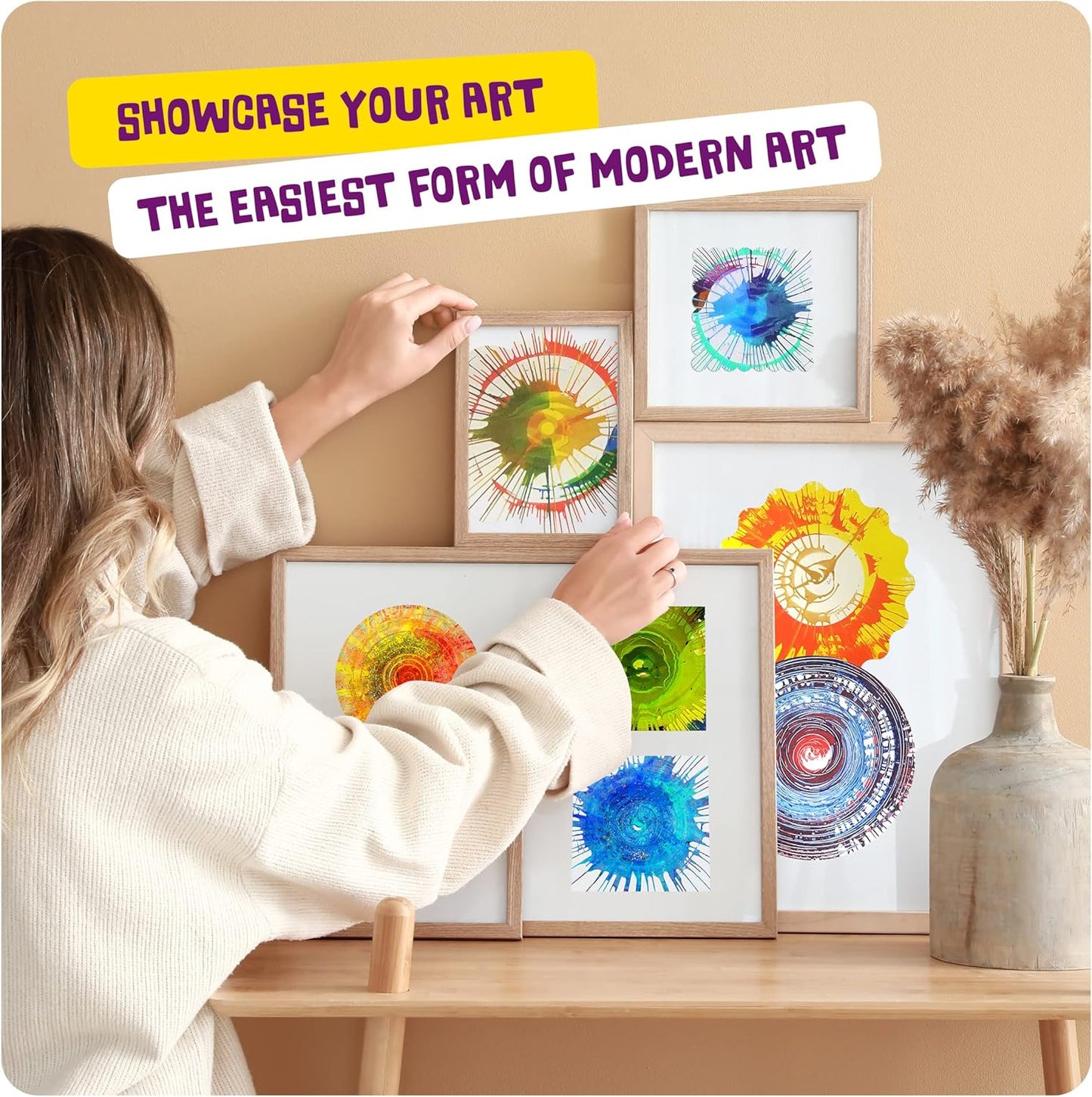 Dan&Darci Paint Spin Art Machine Kit for Kids - Easter Gift - Arts & Crafts for Boys, Girls - Art Craft Set for 6-9 Year Old Boy, Girl - Painting Spinner Toys - Birthday Gift Ideas for Ages 6-12 Year