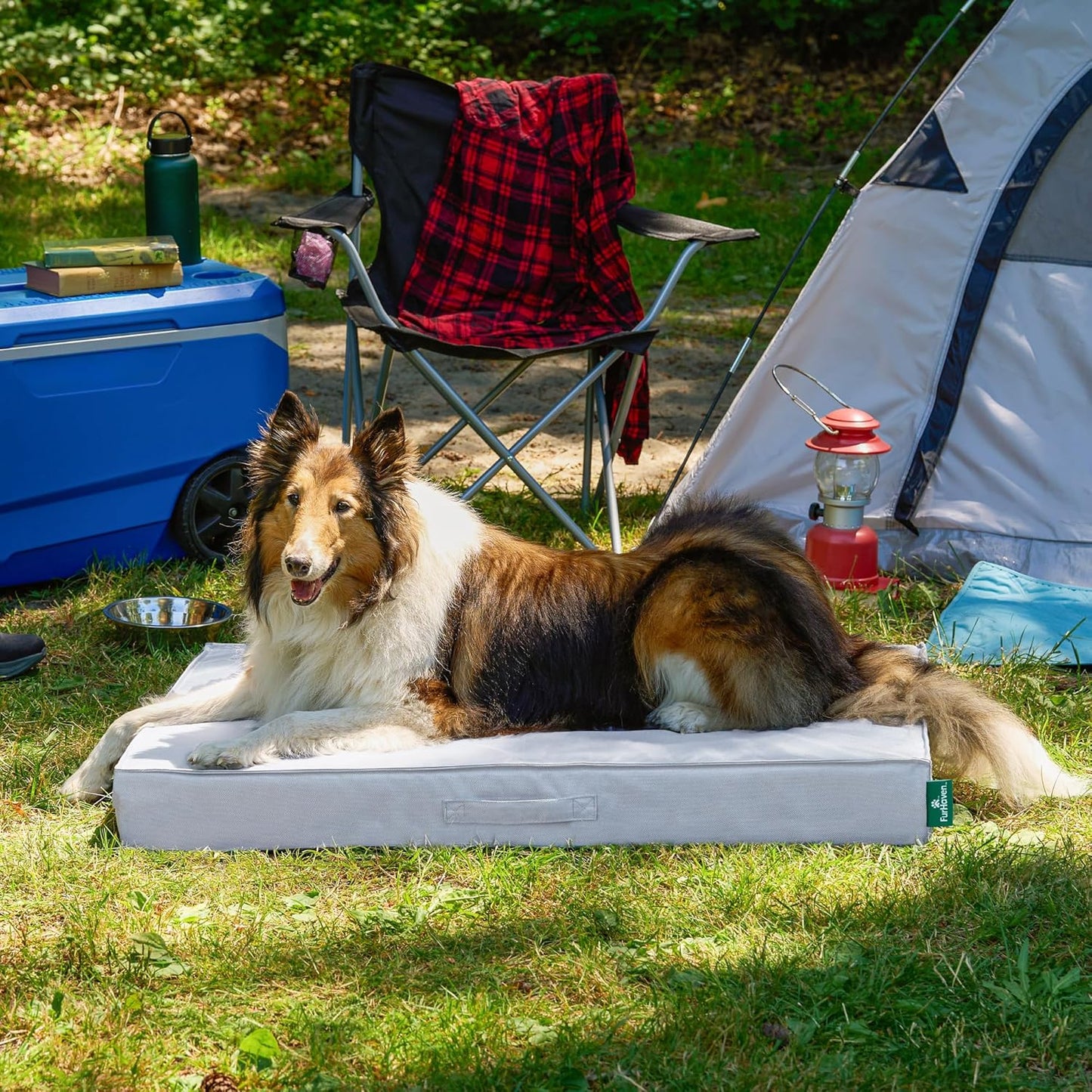 Premium Indoor-Outdoor Deluxe Mattress Pet Bed, Gray Mist, Jumbo
