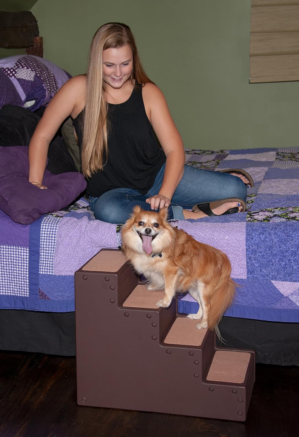 Pet Gear Pet Step IV Pet Stairs for Small Dogs and Cats up to 50 pounds, Lightweight, Easy Assembly (No Tools Required) - Available in 2 Models, 2 Colors