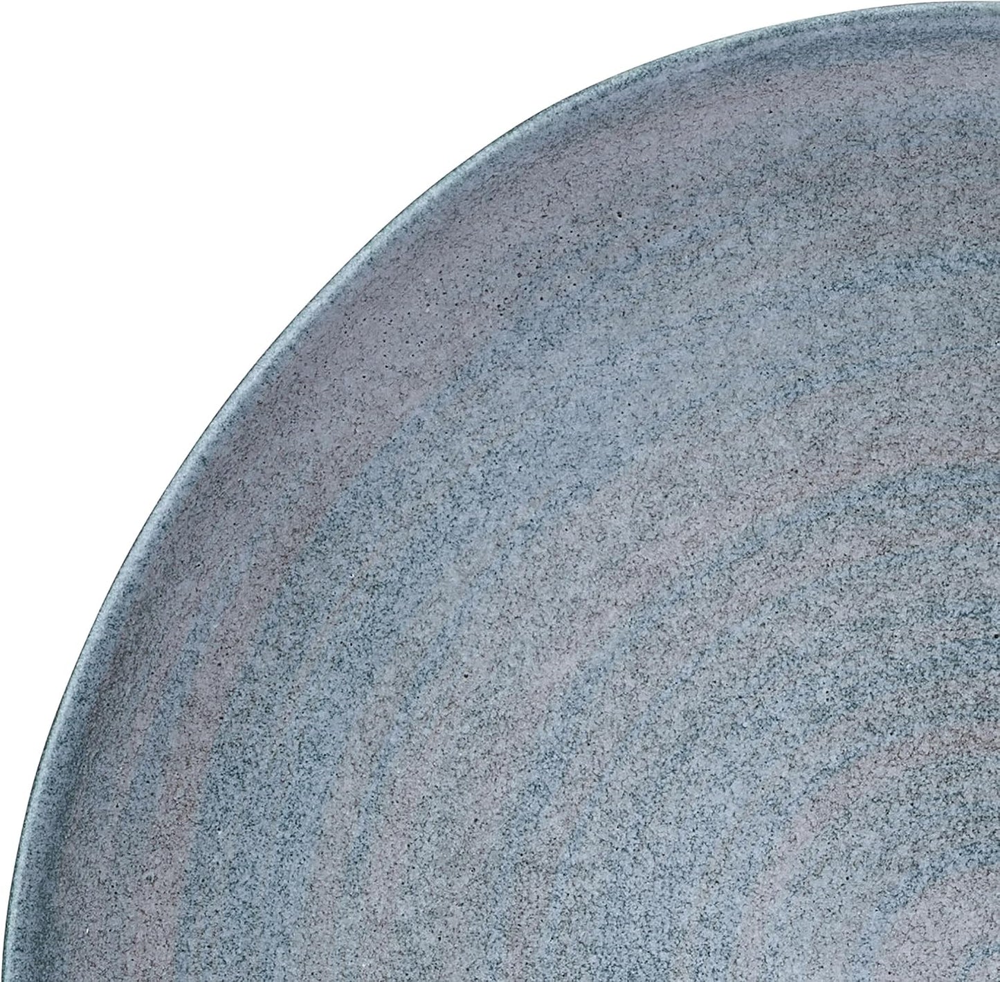 Mikasa Benson 12 Piece Stoneware Dinnerware Set, Service for 4, Plate and Bowl, Modern with Organic Freeform Shape for Everyday Dining, Blue