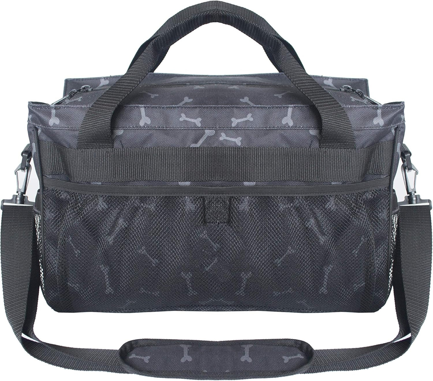 MYDAYS Dog Travel Bag, Pet Luggage Suitcase Weekend Tote Carrier with Collapsible Bowl, Pet Luggage Suitcase Weekend Tote Carrier with Collapsible Bowl (Black)