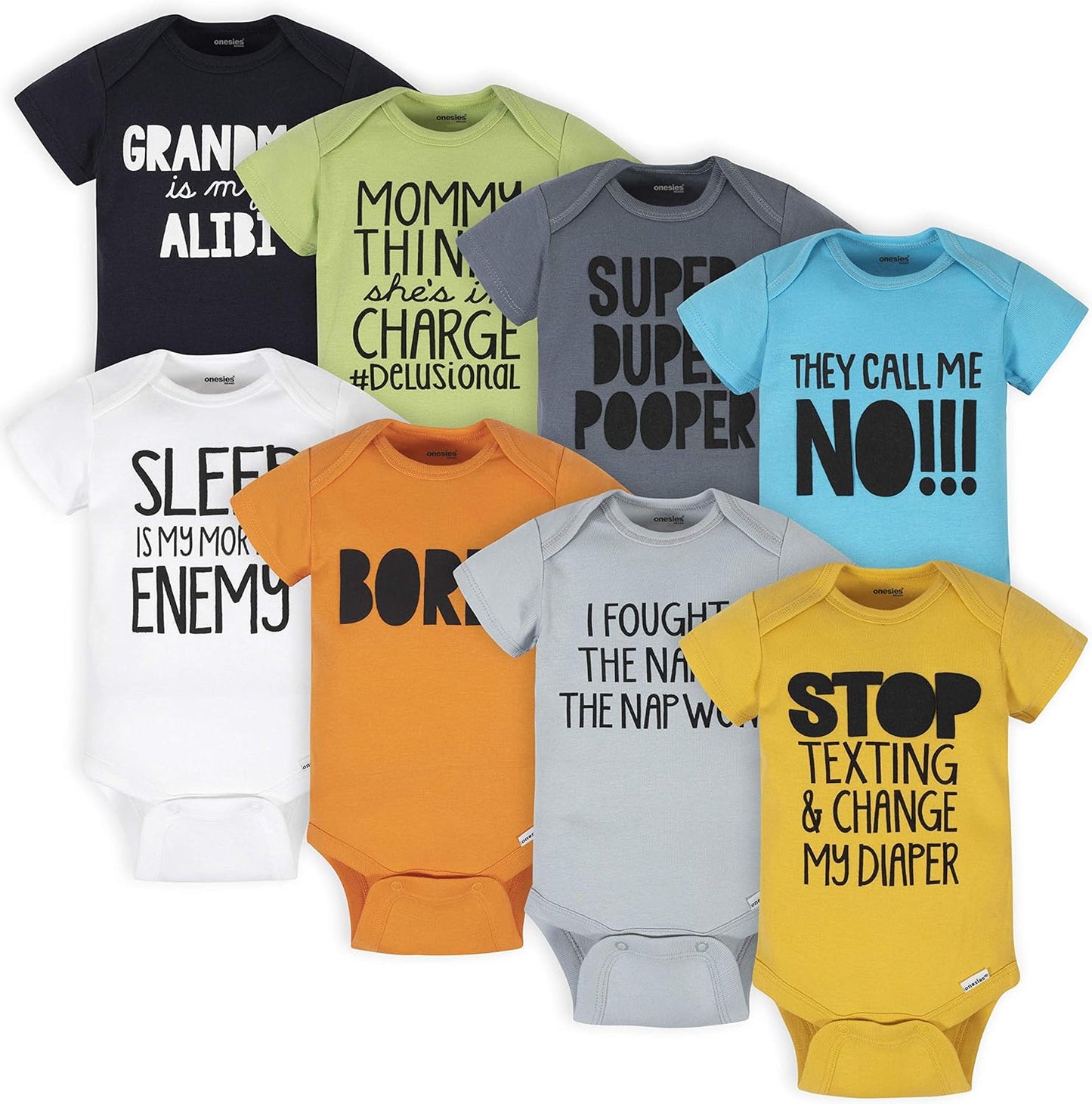 Onesies Brand Baby 8-pack Short Sleeve Mix & Match Bodysuits
