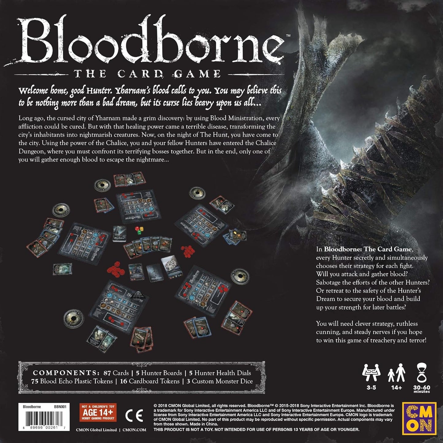 CMON Bloodborne The Card Game | Horror Game | Strategy Game | Battle Game | Cooperative Adventure Game for Adults and Teens | Ages 14+ | 3-5 Players | Average Playtime 30-60 Minutes | Made by CMON