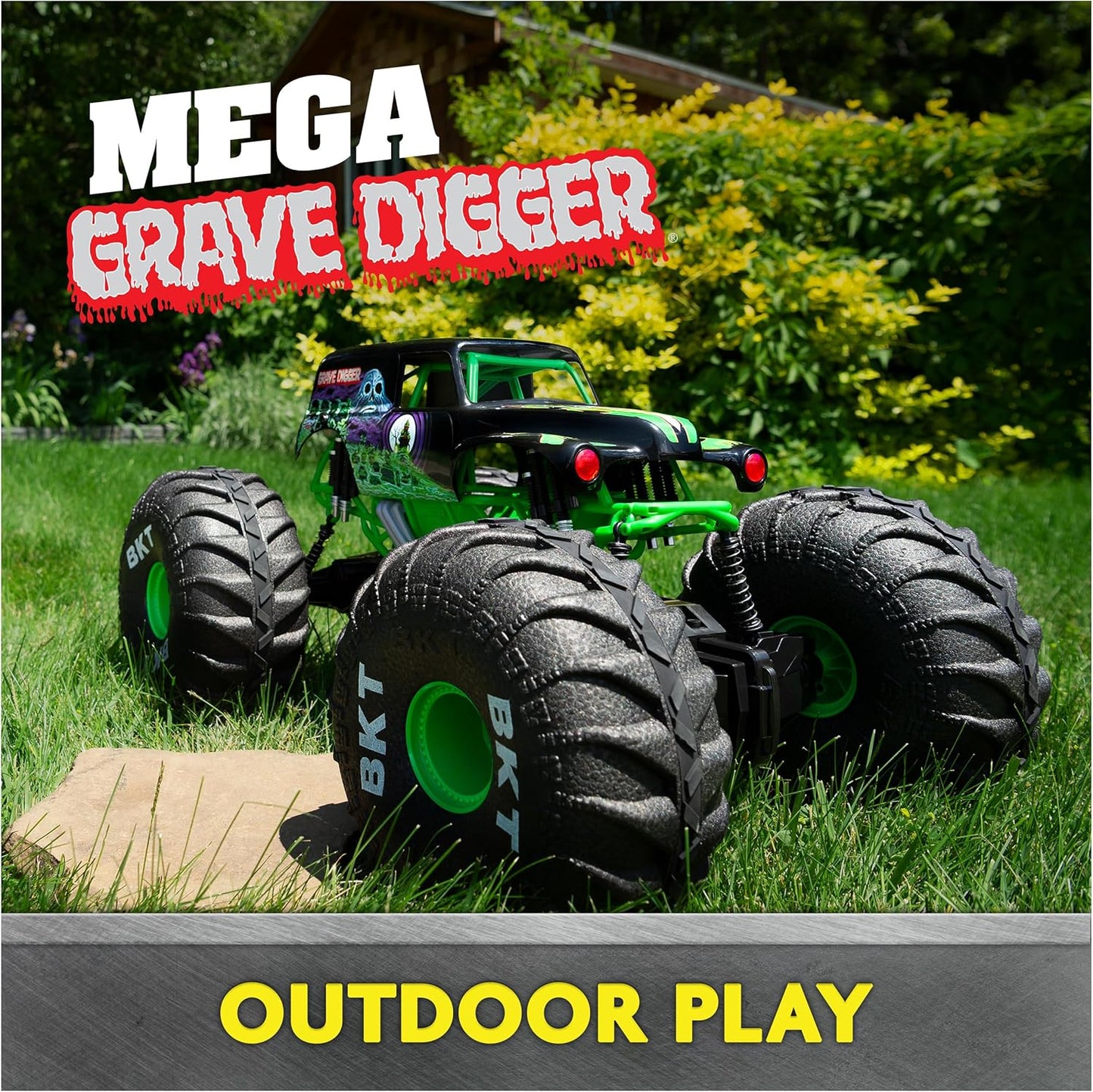 Monster Jam, Official Mega Grave Digger All-Terrain Remote Control Monster Truck, Over 2 Ft. Tall, 1:6 Scale, Kids Toys for Boys and Girls Ages 4 and Up