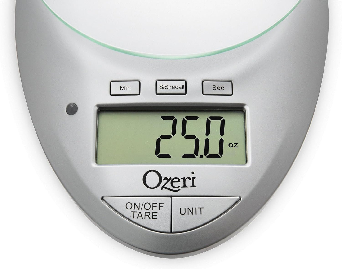 Ozeri Pro II Digital Kitchen Scale with Removable Glass Platform and Countdown Kitchen Timer (1 g to 12 lbs Capacity)