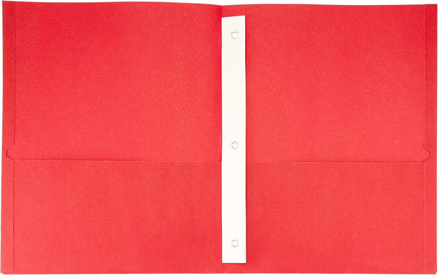 Amazon Basics Twin Pocket File Folders with Fasteners, Letter Size, Business Card Slot, Assorted Colors, 25-Pack