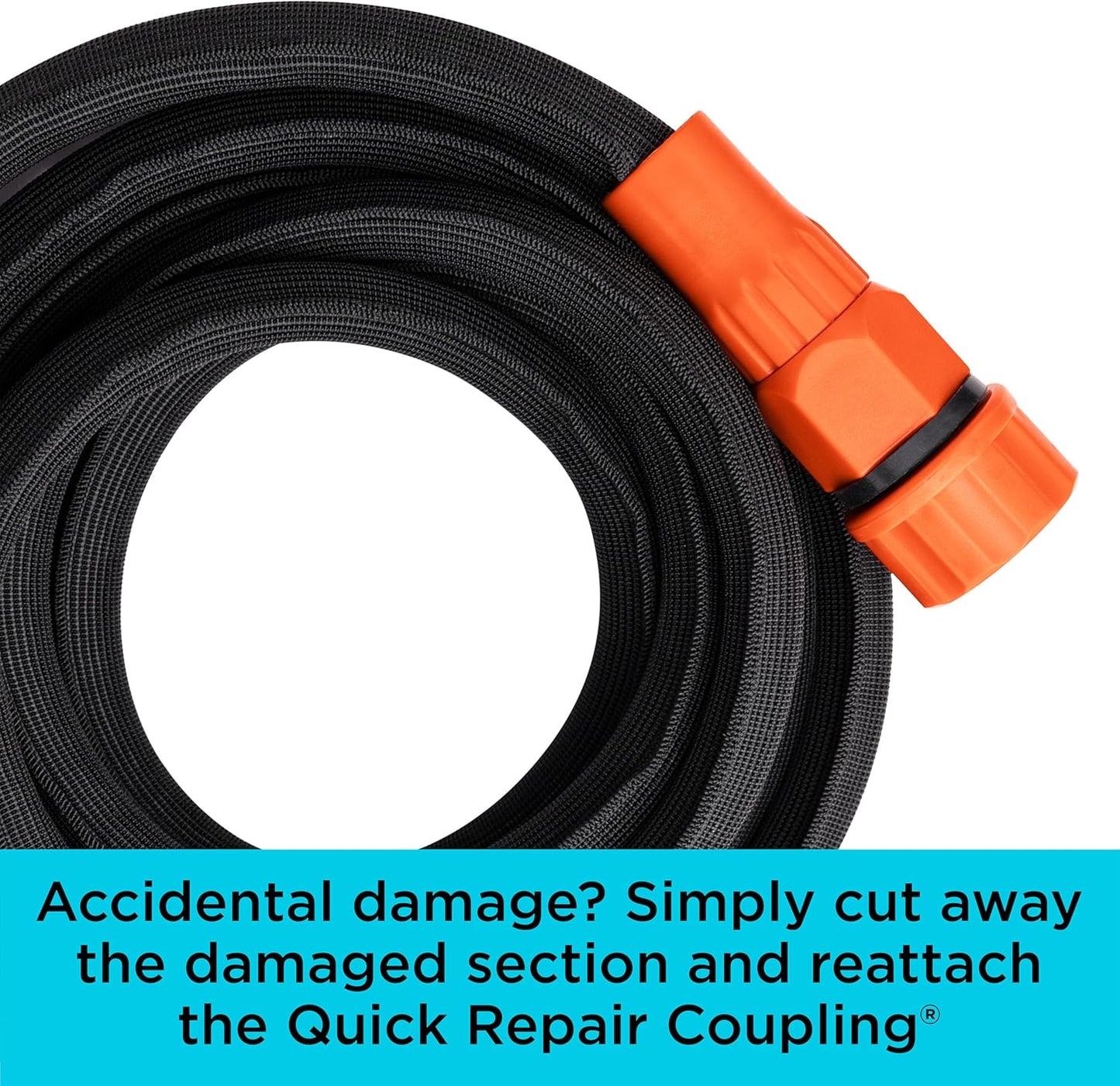 Black + Decker® 25 ft x 5/8 in, Expanding Garden Hose – Lightweight, Kink-Resistant, Quick Repair Couplings® BXMHBB22182