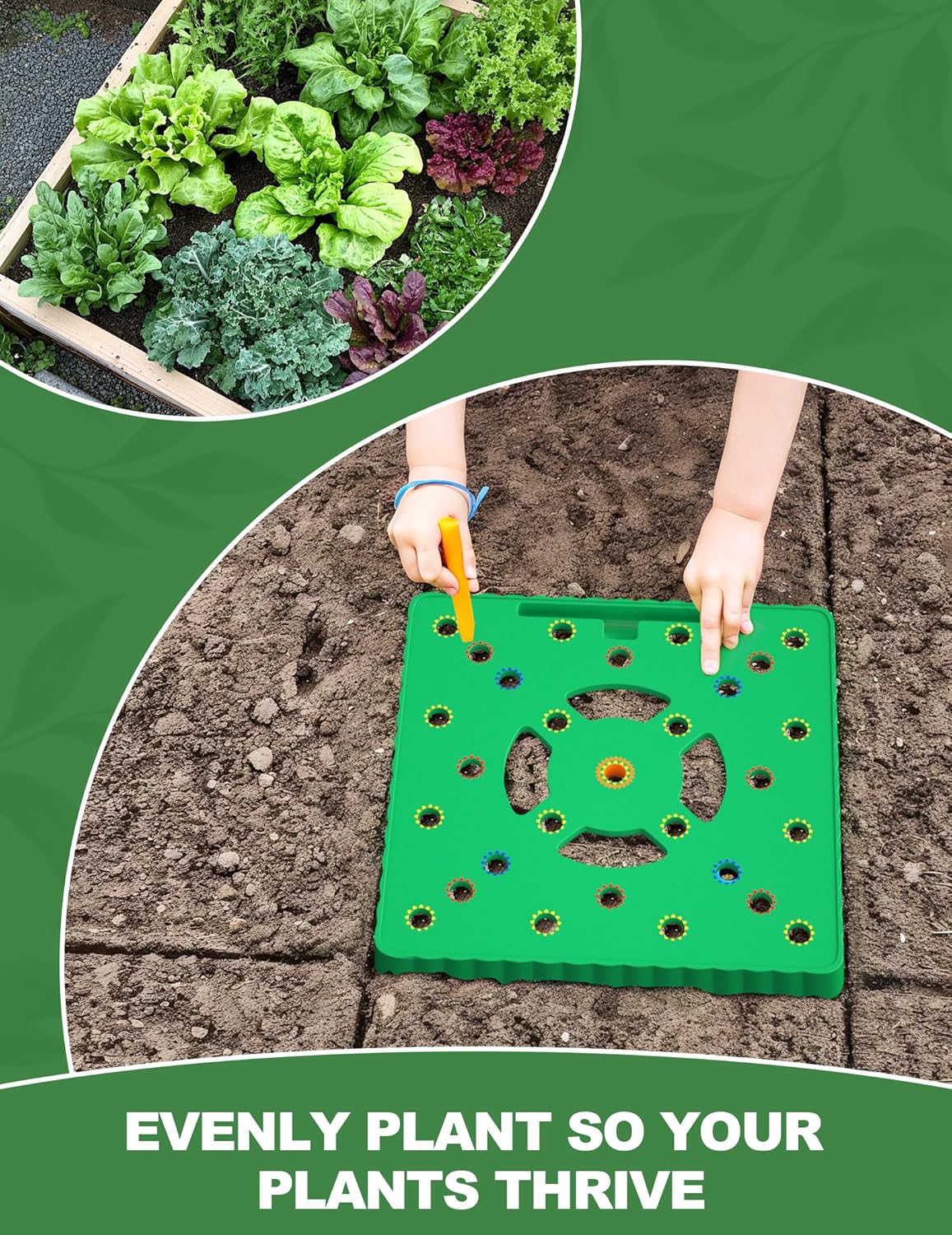 Seed Spacer Tool for Square Foot Gardens - Maximize Your Garden Space and minimize Weeds with This Premium Garden Tool