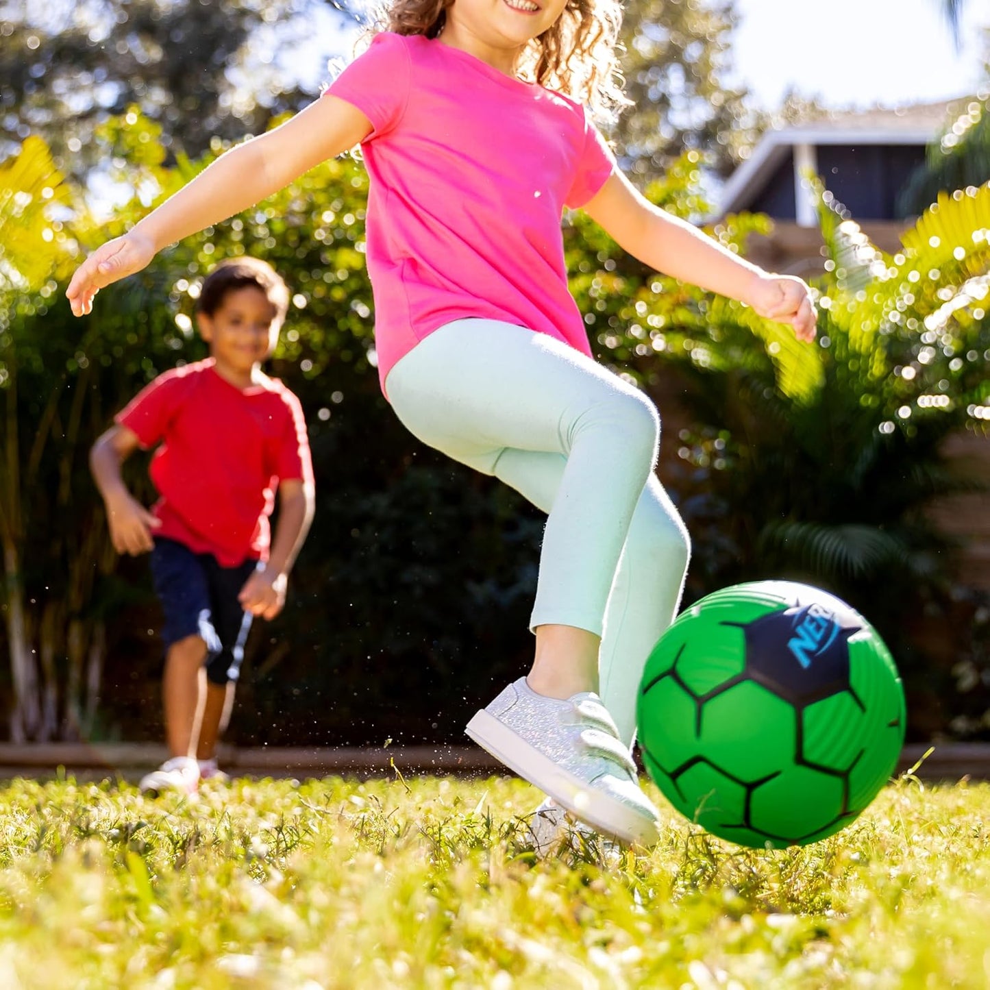 NERF Kids Foam Mini Soccer Ball - Proshot Youth Soft Mini Foam Soccer Ball - 7" Inch NERF Indoor + Outdoor for Kids