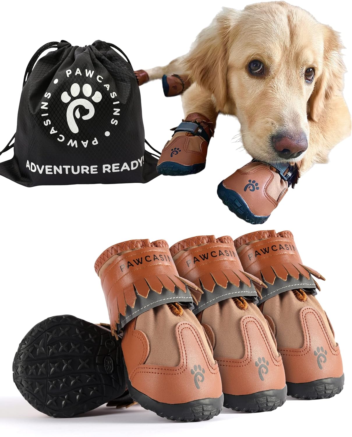 Dog Boots & Booties - Winter & Summer Snow & Rain Boots, Size 8