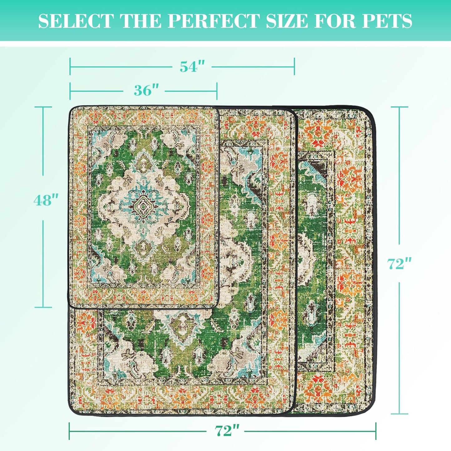 Thicken Washable Pee Pads for Dogs, 2 Pack Waterproof Reusable Pee Pads for Dogs，36"x48" Super Absorbent Leakproof Dog Pads, Non-Slip Potty Pads for Floor, Crate, Couch, Whelping Pads Pet Supplies