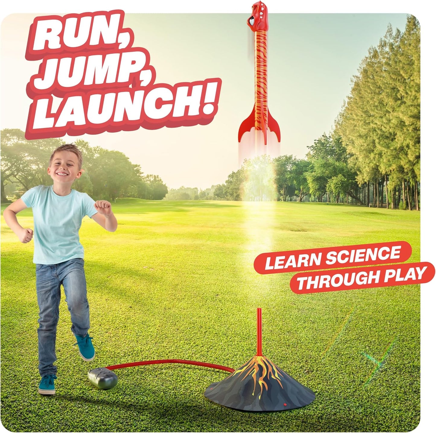 Ninja Blast Dinosaur Toy Rocket Launcher for Kids Toys for Kids 3-5 5-7 4-6 - Outdoor Toys for Kid Ages 4-8 - 3 4 Year Old Boy Birthday Gift - Gifts for Boys Age 3 4 5 6 Years Toy for Toddlers