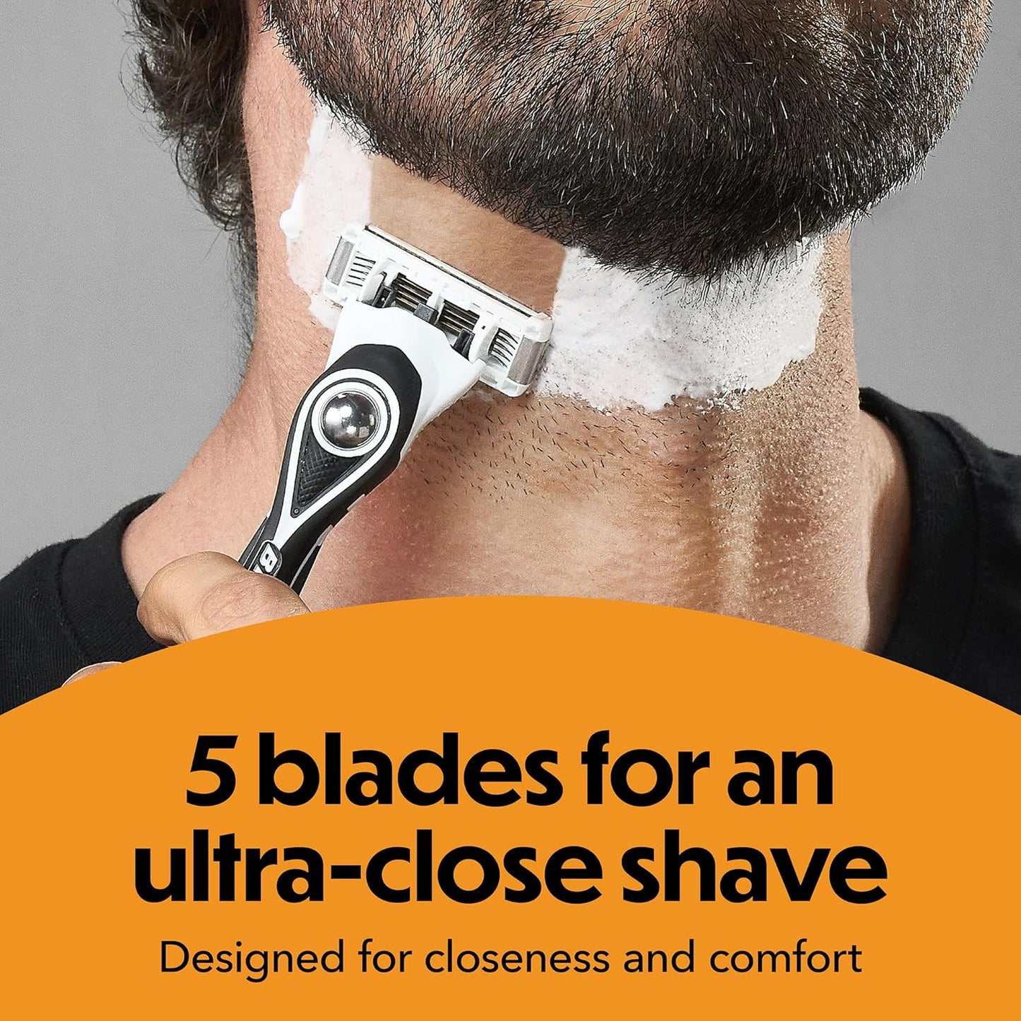 BIC Flex 5 Trim and Shave Men's Grooming Kit, 1 Handle, 3 Razor Cartridges, 6 Trimmers, Travel Essentials for Spring Break