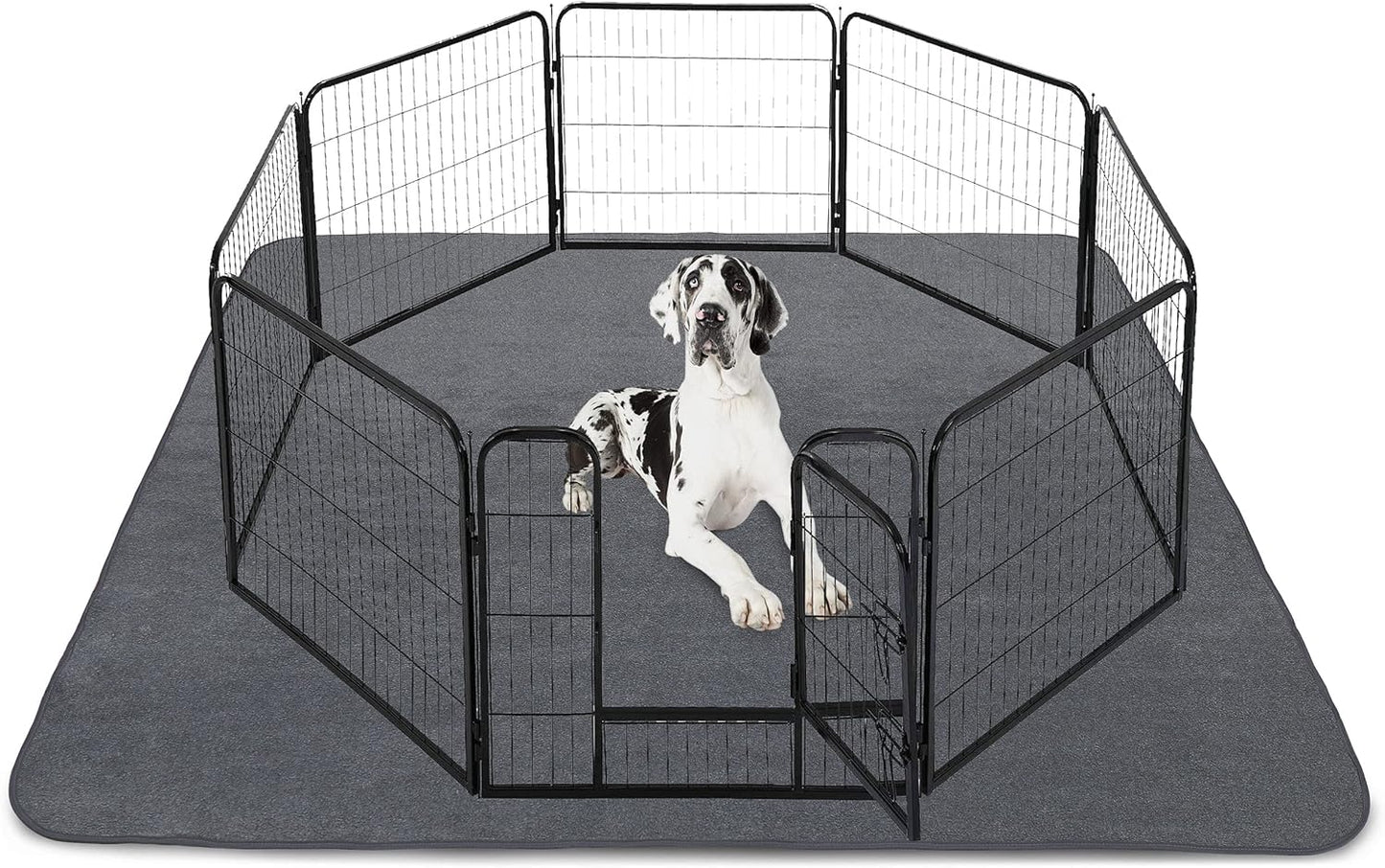 Washable Pee Pads for Dogs,Dog Pee Pads for Puppy Playpen,Puppy Kennel,Dog Crate-Quick Heavy Absorbency,Waterproof,Nonslip,Ideas for Pet Supplies,Gray,54"x54"