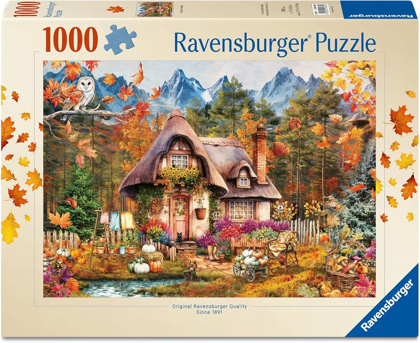 Ravensburger Pumpkin Cottage 1000 Piece Jigsaw Puzzle | Premium Quality Made in Europe | FSC Certified Materials