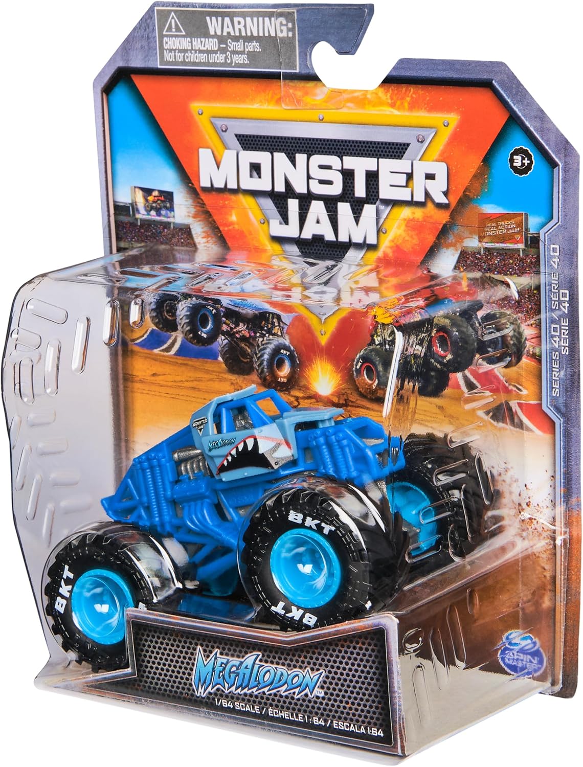 Monster Jam, Official Megalodon Monster Truck, Die-Cast Vehicle, 1:64 Scale, Kids Toys for Boys Ages 3 and up
