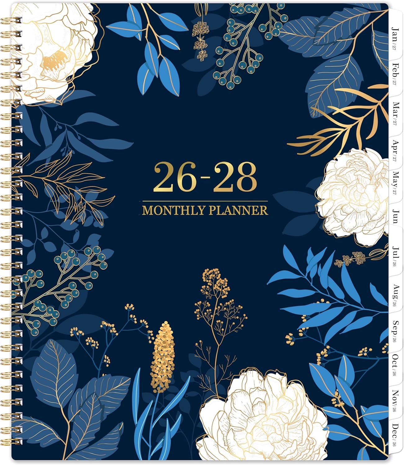2026-2028 Monthly Planner - 2 Year Monthly Planner/Calendar 2026-2028, July 2026 - June 2028, 11" x 9", 24 Monthly Planner with Tabs, Back Pocket, Holidays, Twin-Wire Binding, Note Pages