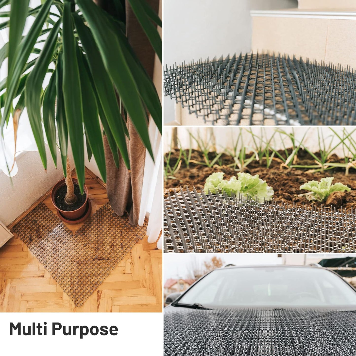Petfolio 24 Pack Scat Mat for Cats - 16.5 x 13.4 Inch Cat Spike Mat with 1 Inch Spikes is A Perfect Pet Training Mats for Cat Repellent Indoor & Outdoor. Keep Cats Away All Year Round