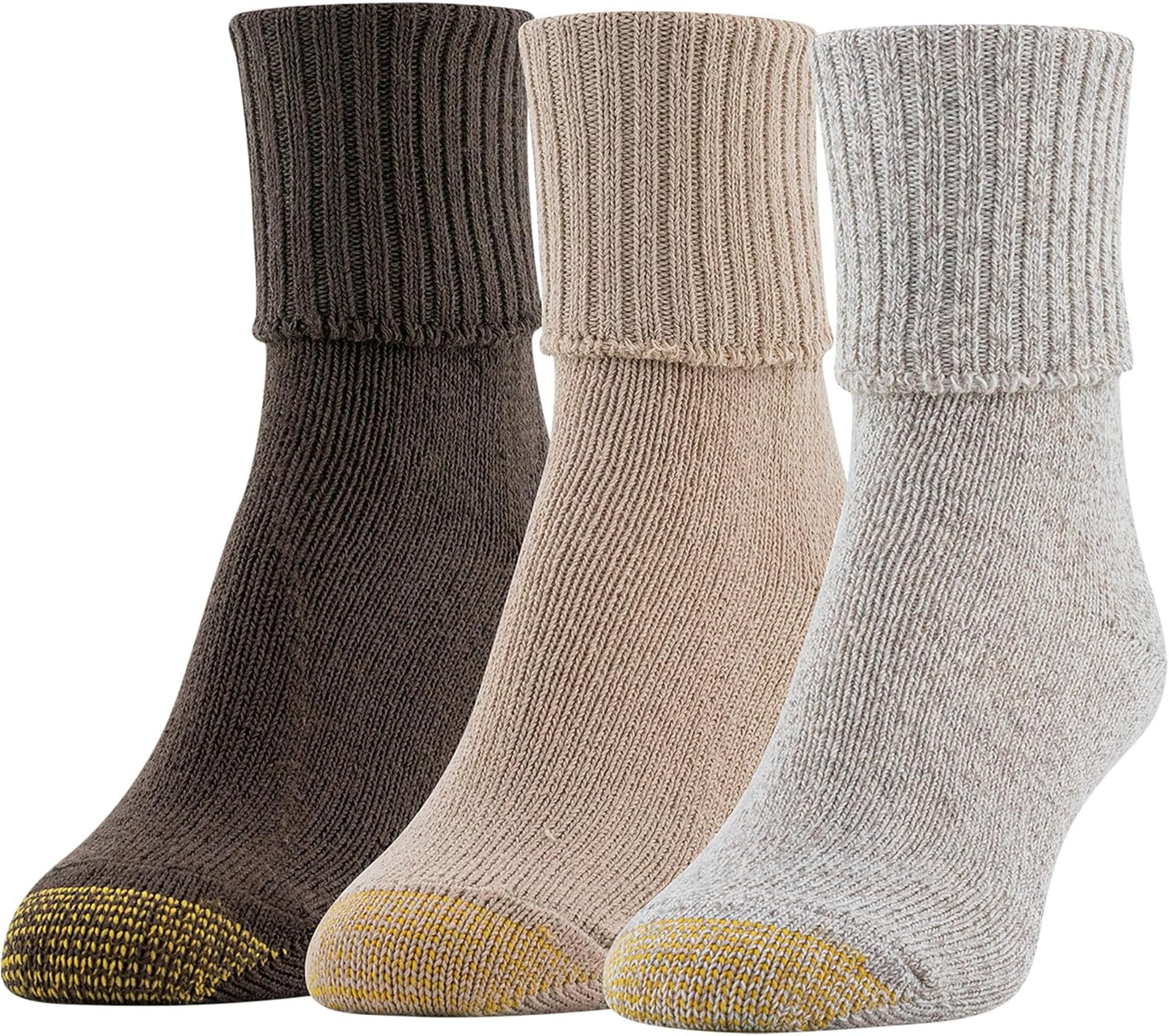 Gold Toe Women's Three-Pack Bermuda Turn-Cuff Sock