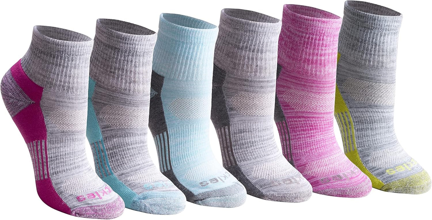 Dickies Women's Dri-tech Moisture Wicking Quarter Socks (6 & 12 Pairs)
