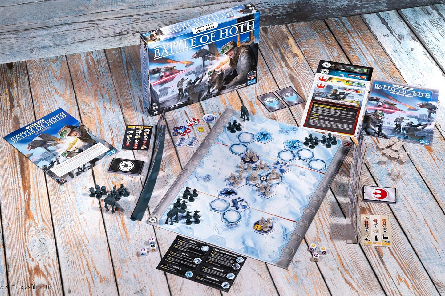 Asmodee Star Wars: Battle of Hoth Board Game - Command The Imperial Army or Rebel Forces in a Fast-Paced Miniatures Strategy Game, Ages 8+, 2-4 Players, 30 Minute Playtime