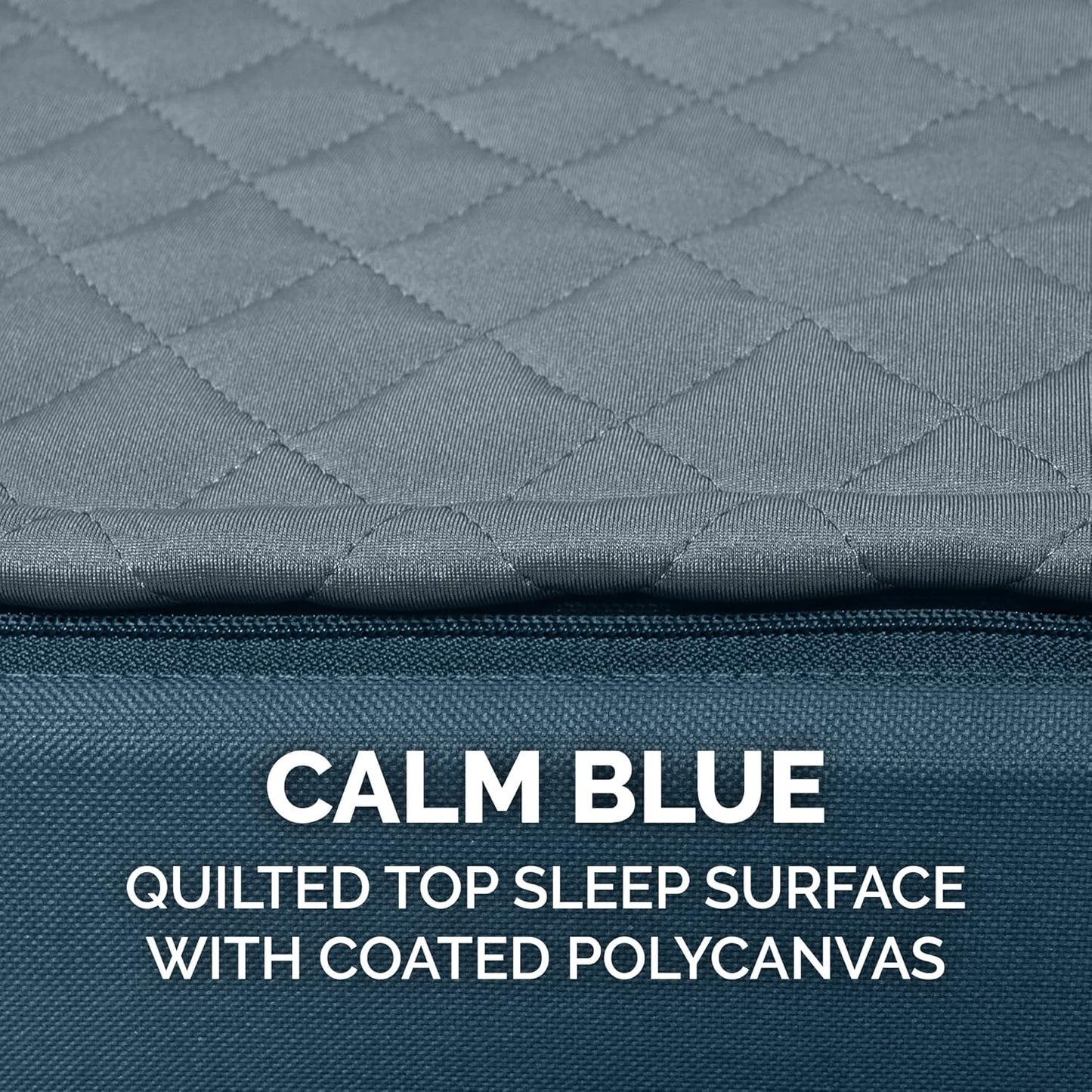 Furhaven Water-Resistant Cooling Gel Dog Bed for Large Dogs w/ Removable Quilt Top & Washable Cover, For Dogs Up to 95 lbs - Indoor/Outdoor Quilt Top Convertible Mattress - Calm Blue, Jumbo/XL