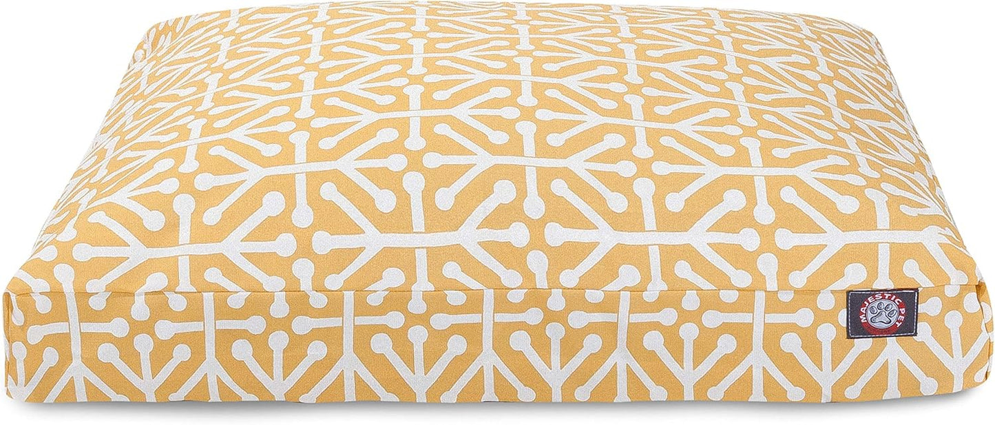 Citrus Aruba Medium Rectangle Indoor Outdoor Pet Dog Bed With Removable Washable Cover By Majestic Pet Products