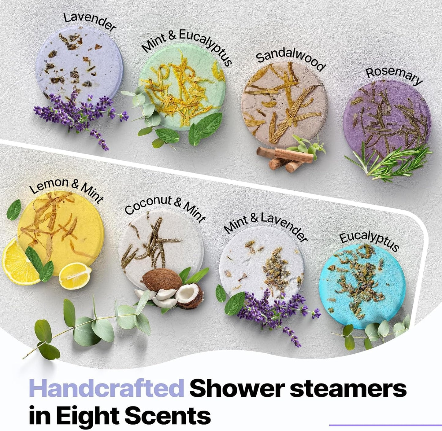Shower Steamers Aromatherapy Birthday Gifts for Women - SWCANDY 8 Pcs Mothers Day Gifts, Mom Wife Her Adults Men Him Teen Self Care with Natural Essential Oils Relaxation Home SPA Travel Holidays