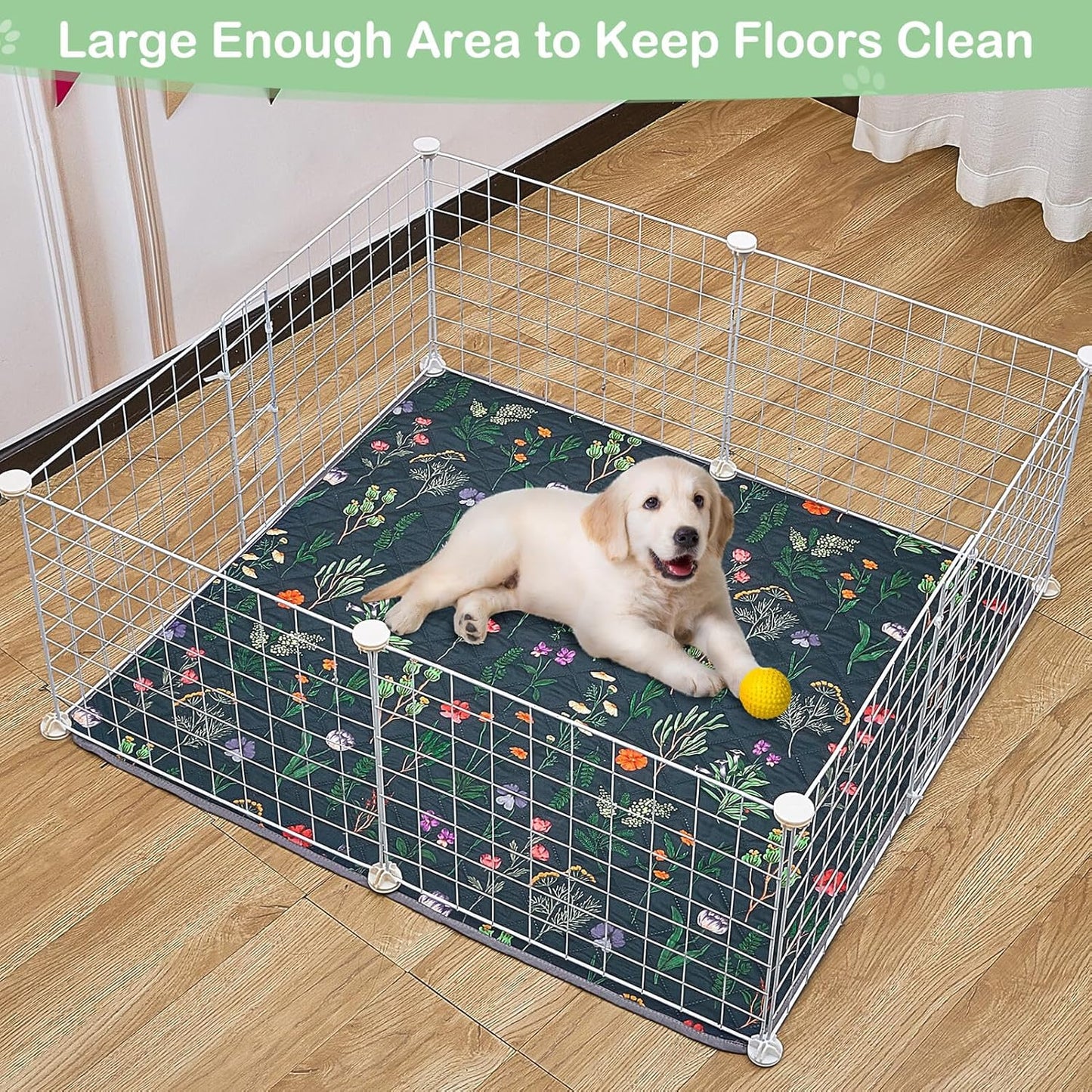 Washable Pee Pads for Dogs, 2 Pack Super Absorbent pee pads for dogs Reusable pee pads for dogs large 100% Waterproof puppy pads pet training pads for Potty, Playpen, Crate, Sofa, Car, 34'' x 36''